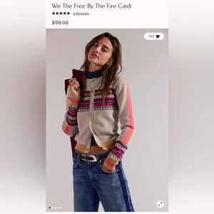 We The Free By The Fire Cardi XL